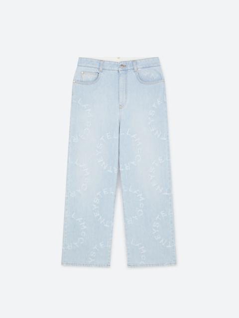 Stella McCartney Laser Logo Cropped Denim Pants