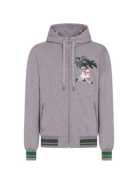 jungle explorer-embroidered hoodie