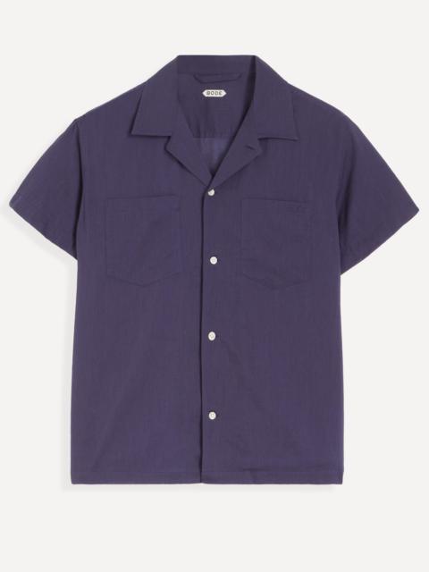BODE Voile Short-Sleeve Shirt in Navy