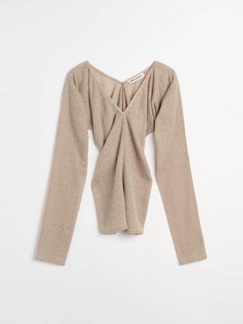 Our Legacy Cheer V Neck Hushed Fawn Lacy Wool