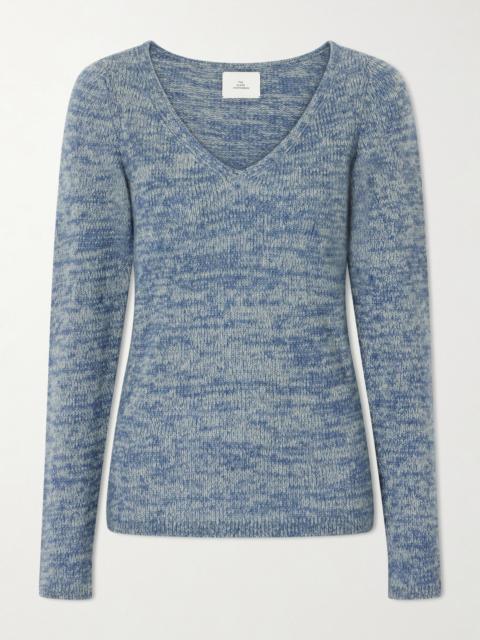 The Elder Statesman V-neck Cashmere And Silk-blend Sweater