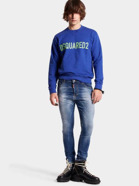 DSQUARED2 MEDIUM STAPLED CLEAN WASH SKATER JEANS