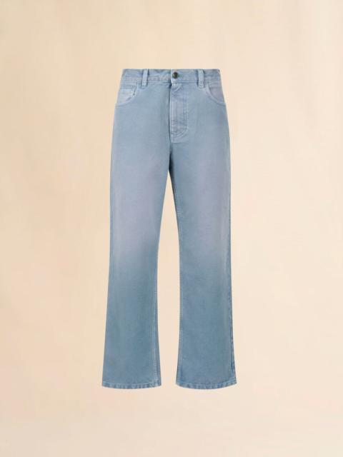Marni LIGHT BLUE CANVAS BOYFRIEND PANTS