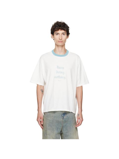 REPRESENT White 'Busy Doing Nothing' T-shirt