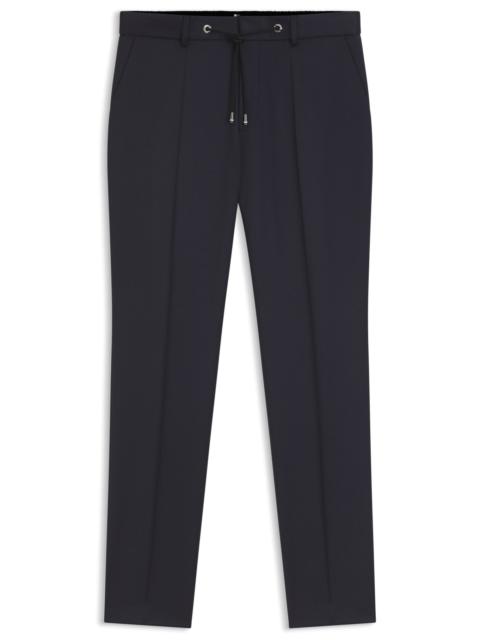 BOSS BOSS ONE SLIM-FIT PANTS IN VIRGIN-WOOL SERGE