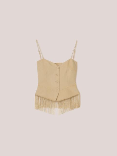 Nanushka BAFARO - Cropped sweetheart bustier - Creme