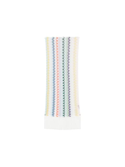 Missoni zigzag-knit fringed scarf