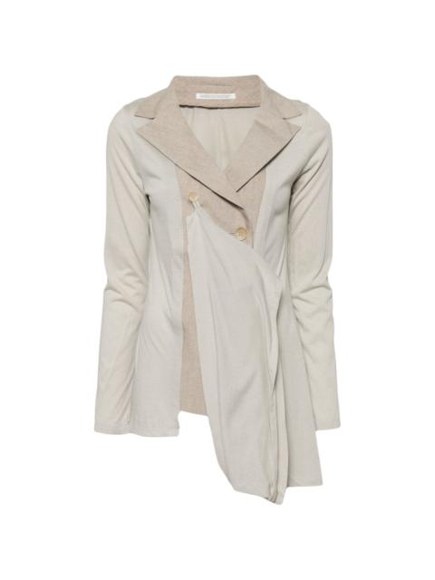 notched-lapels asymmetric blazer