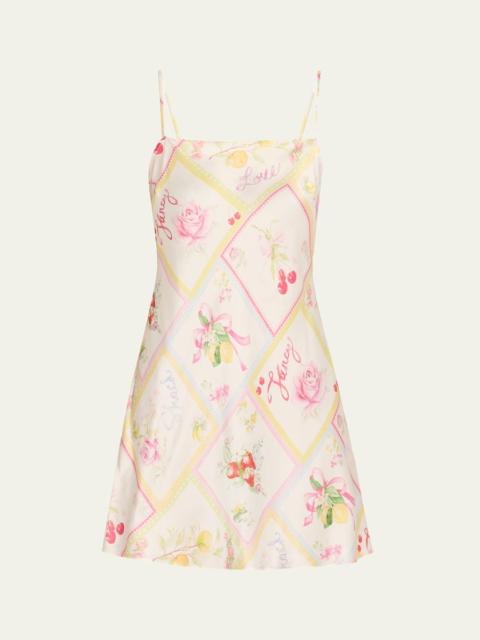 LoveShackFancy Calima Mini Slip Dress