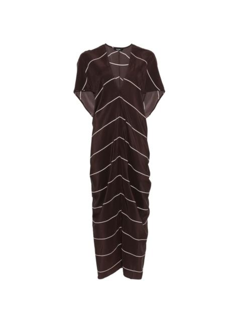 BONDI BORN® V-neck striped midi dress