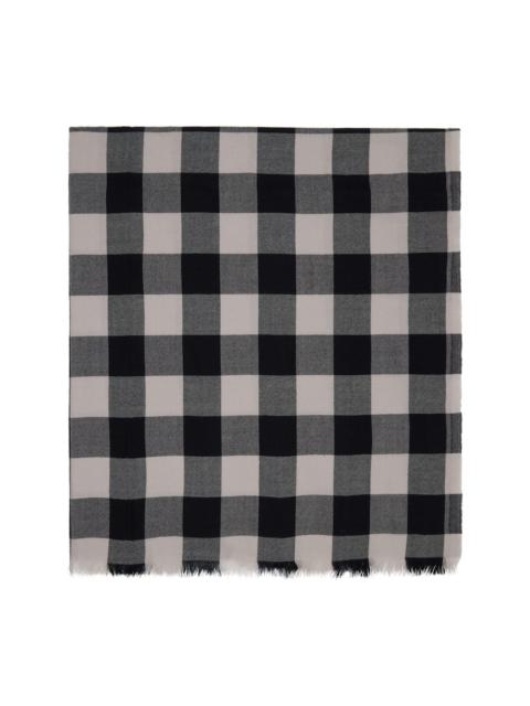 Rick Owens Black Concordians Jumbo Plaid Scarf