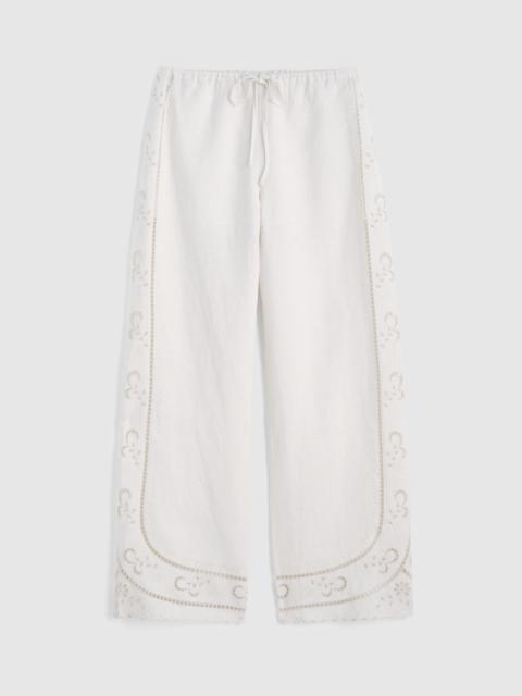 Madewell Eyelet Drawstring Pants in 100% Linen