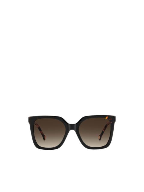 CAROLINA HERRERA tortoiseshell-effect squared-frame sunglasses
