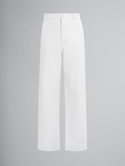 Marni WHITE NAPPA TROUSERS