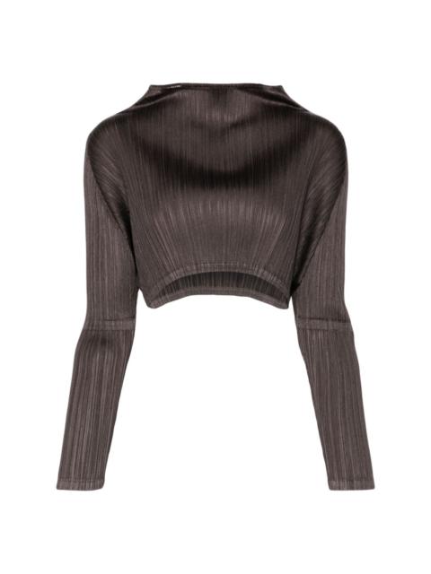 Pleats Please Issey Miyake pleated cropped top