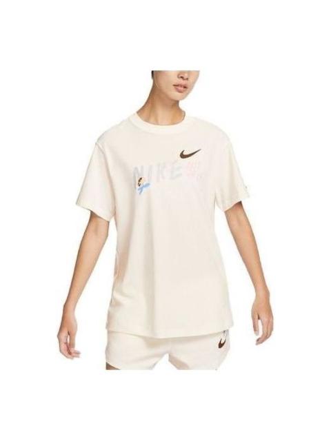 Nike (WMNS) Nike AS W NSW ESSNT T-Shirt Asia Sizing 'Beige' FJ7714-133