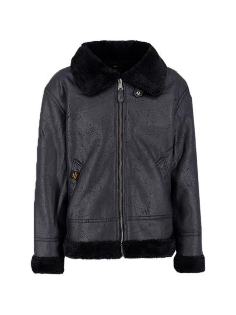 ALPHA INDUSTRIES zipped faux-fur collar jacket