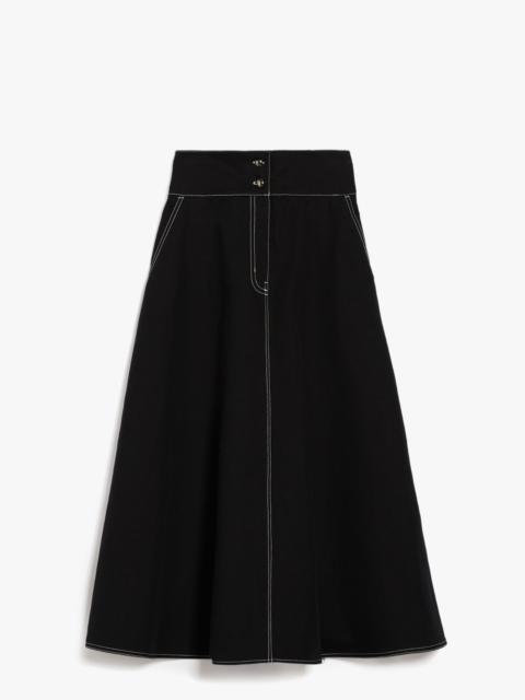 Max Mara YAMATO Flared skirt in cotton and linen