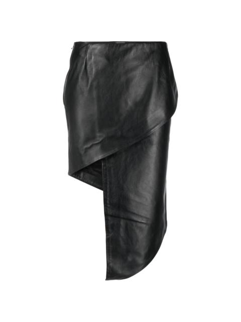 VETEMENTS asymmetric leather miniskirt