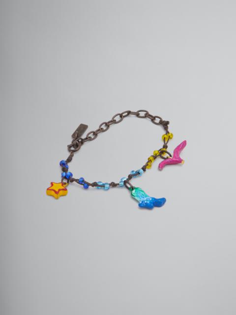 MARNI X NO VACANCY INN - BRACELET WITH RED BLUE AND YELLOW PENDANTS