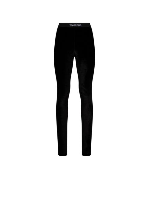 STRETCH VELVET SIGNATURE LEGGINGS