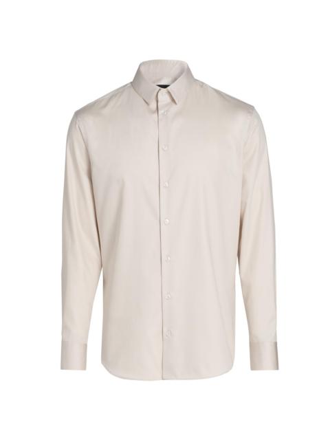 GIORGIO ARMANI Men's Cotton Sport Shirt - Tan