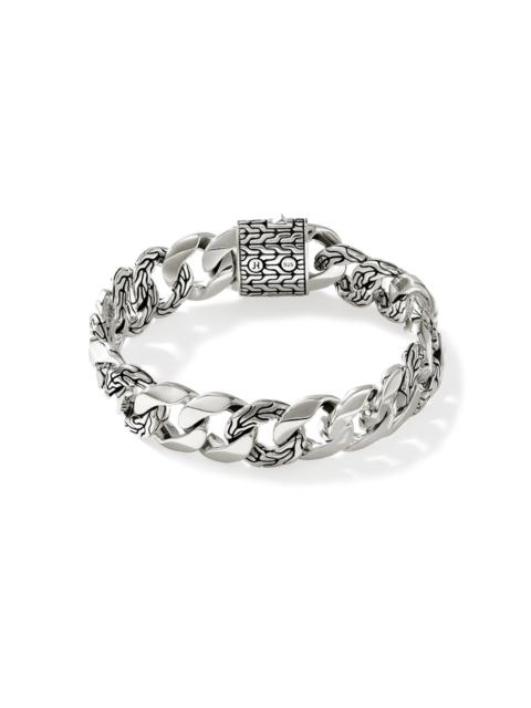 Curb Bracelet, Sterling Silver, 14MM