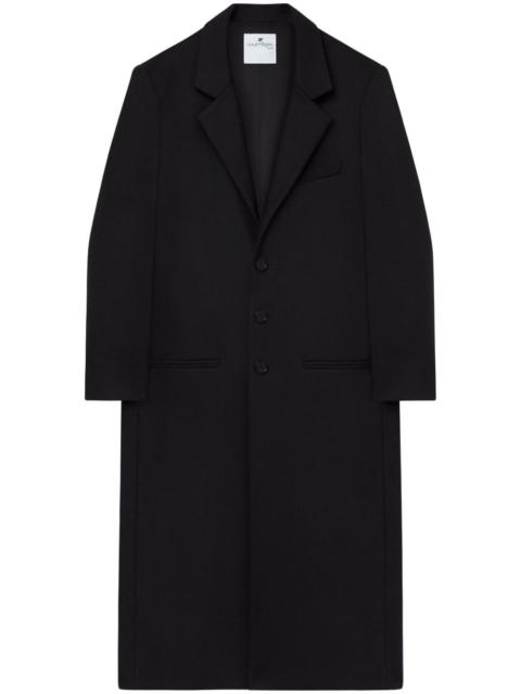 courrèges tailored long wool blend coat