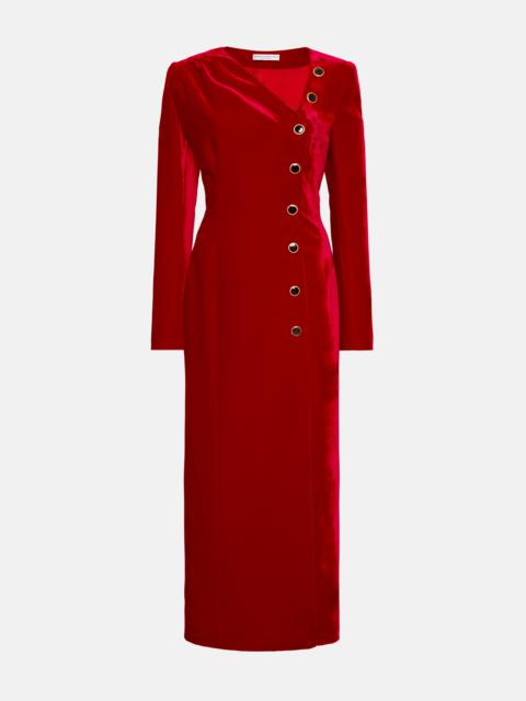 Alessandra Rich VELVET DRESS WITH BUTTONS