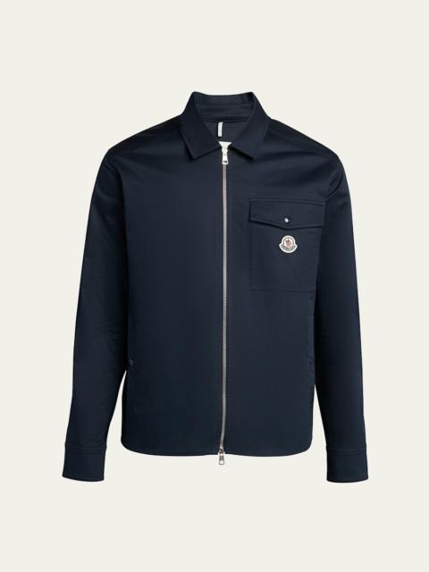 Moncler Men's Full-Zip Twill Overshirt