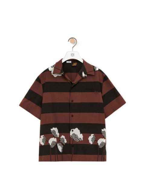 Loewe Short sleeve shirt in cotton and silk