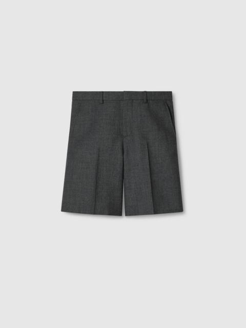 GUCCI Wool grisaille bermuda shorts
