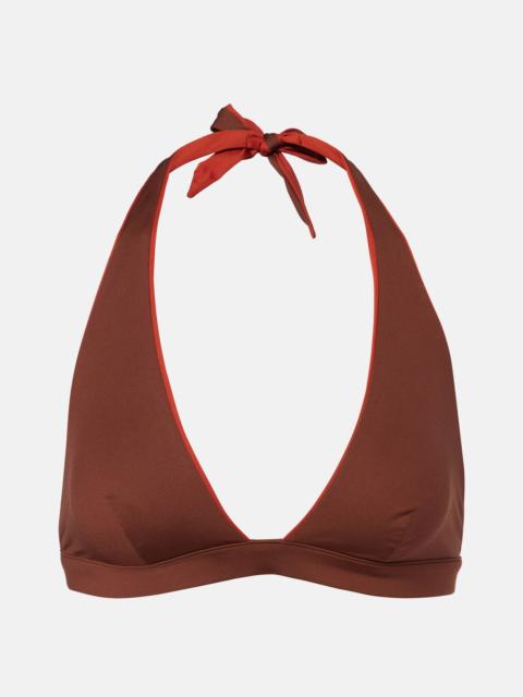 Max Mara Bazia halterneck bikini top