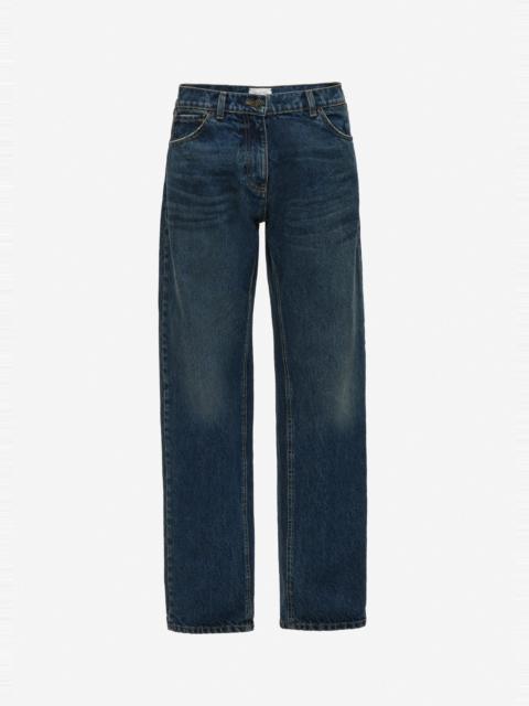 MAGDA BUTRYM Denim mid-waist straight-leg jeans in dark blue