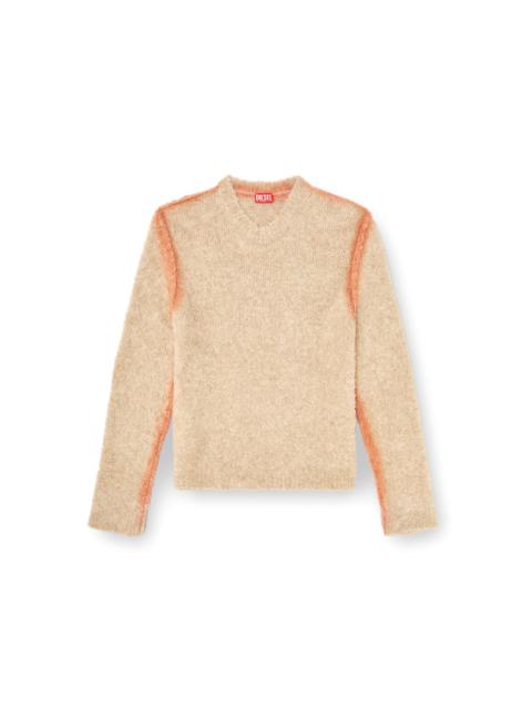 Diesel ALPACA-BLEND JUMPER WITH SPRAY-DYED SEAMS