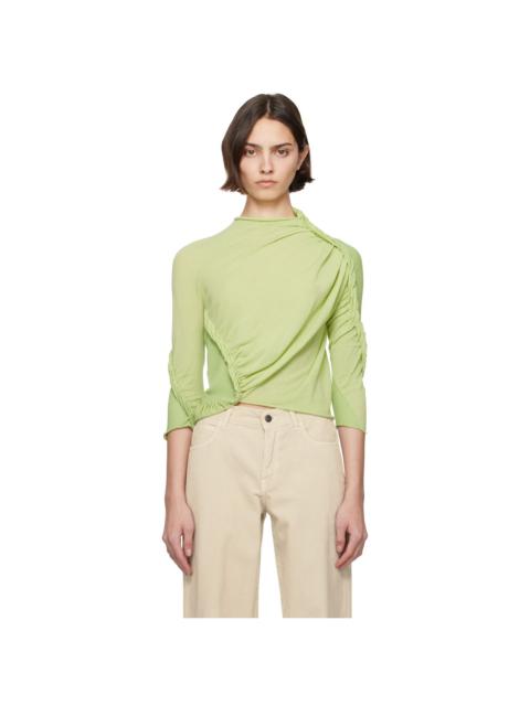 ISSEY MIYAKE Green Beanstalk Turtleneck