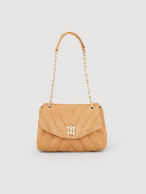 Sandro Quilted suede leather bag