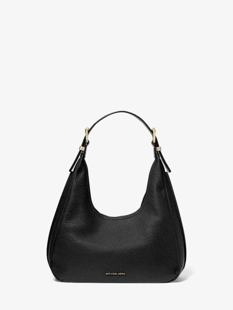 MICHAEL KORS Nolita Small Pebbled Leather Hobo Shoulder Bag