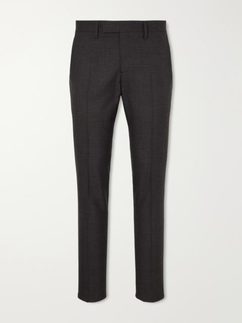 LARDINI Prince of Wales Checked Straight-Leg Wool Trousers