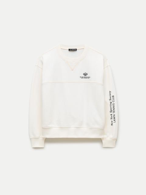 J.CREW Vintage fleece "Tennis Club" graphic sweatshirt