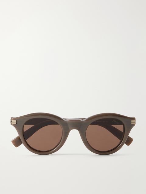 ZEGNA Round-Frame Acetate Sunglasses
