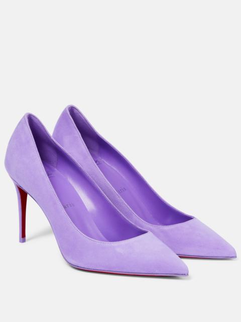 Christian Louboutin Kate 85 patent suede pumps