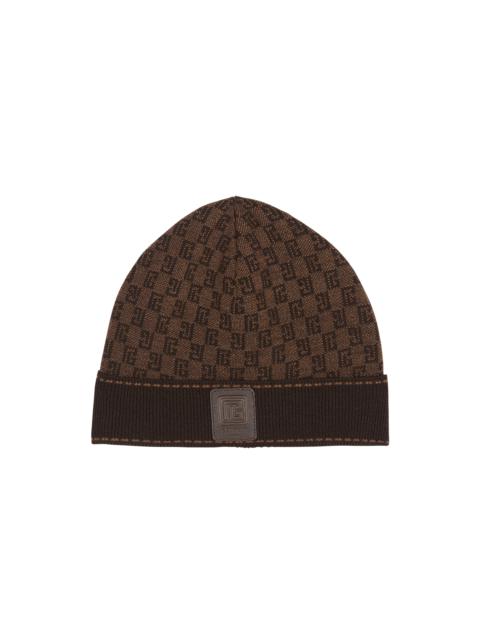 Balmain Monogrammed jacquard beanie