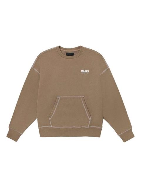 Vans Vans Logo Alphabet Printing Round Neck Pullover Light Brown VN0A5H9GYEH