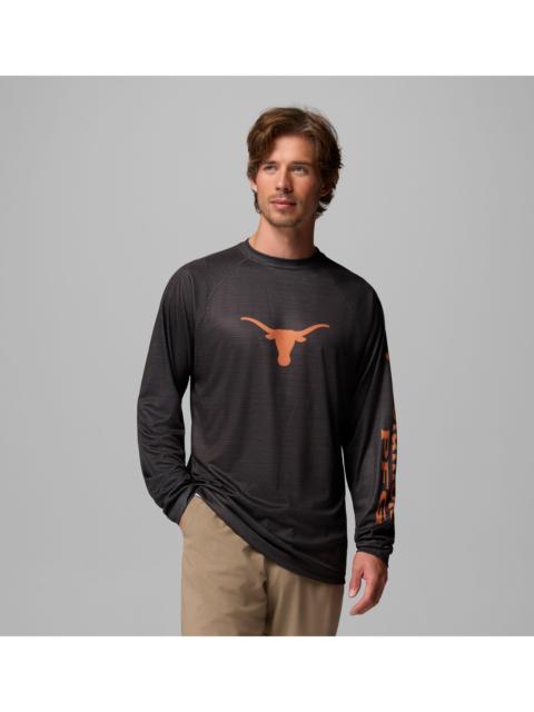 Columbia Men's Collegiate PFG Terminal Tackle Heather Long Sleeve Shirt - Texas