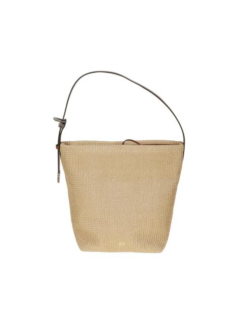 PINKO woven buckle-strap bucket bag