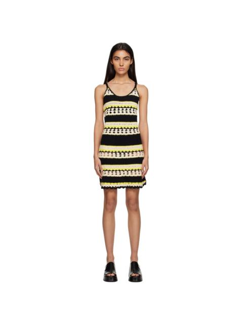 GANNI Black & Yellow Slip Dress