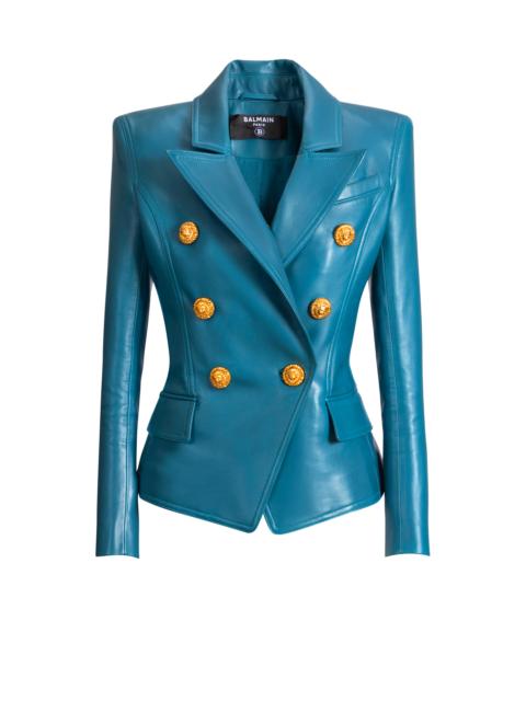 Balmain Leather 6-button jacket