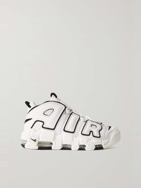 Nike Air More Uptempo perforated leather high-top sneakers