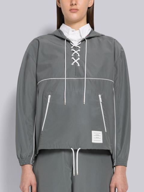 Thom Browne Ripstop Oversized Lace Up Anorak